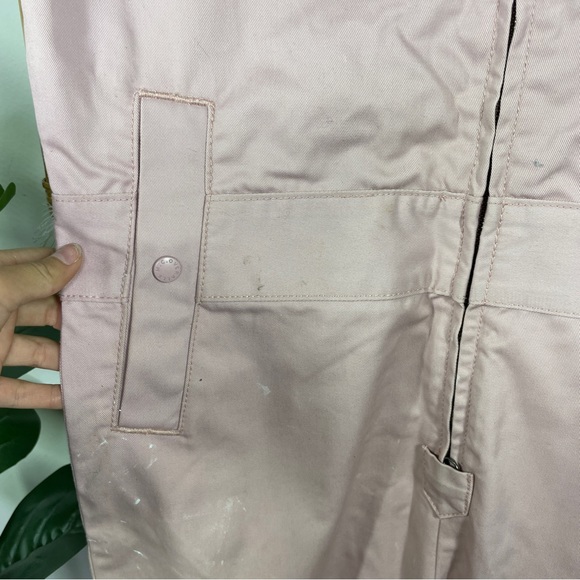 M.C. Overalls Pink Short Sleeve Collard Overalls sz S - Picture 7 of 10